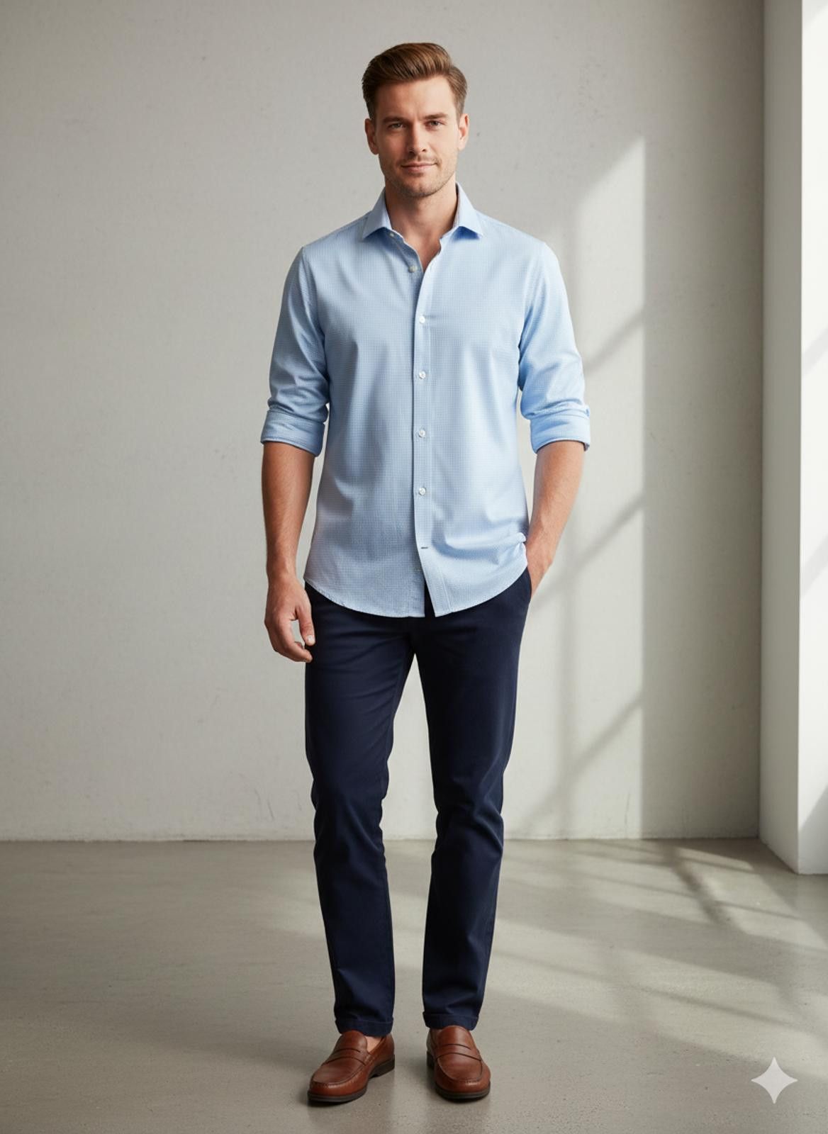 Mizzen+Main Mizzen+Main Ephinaker Collection Men's Dress Shirt X-Large Size 44R - 1 Thumbnail
