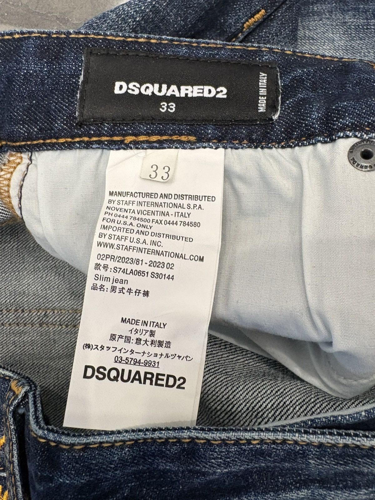 Dsquared2 NWT Dsquared2 Paint Splatter Distressed Denim Jeans 33 1964 Size US 33 - 8 Thumbnail