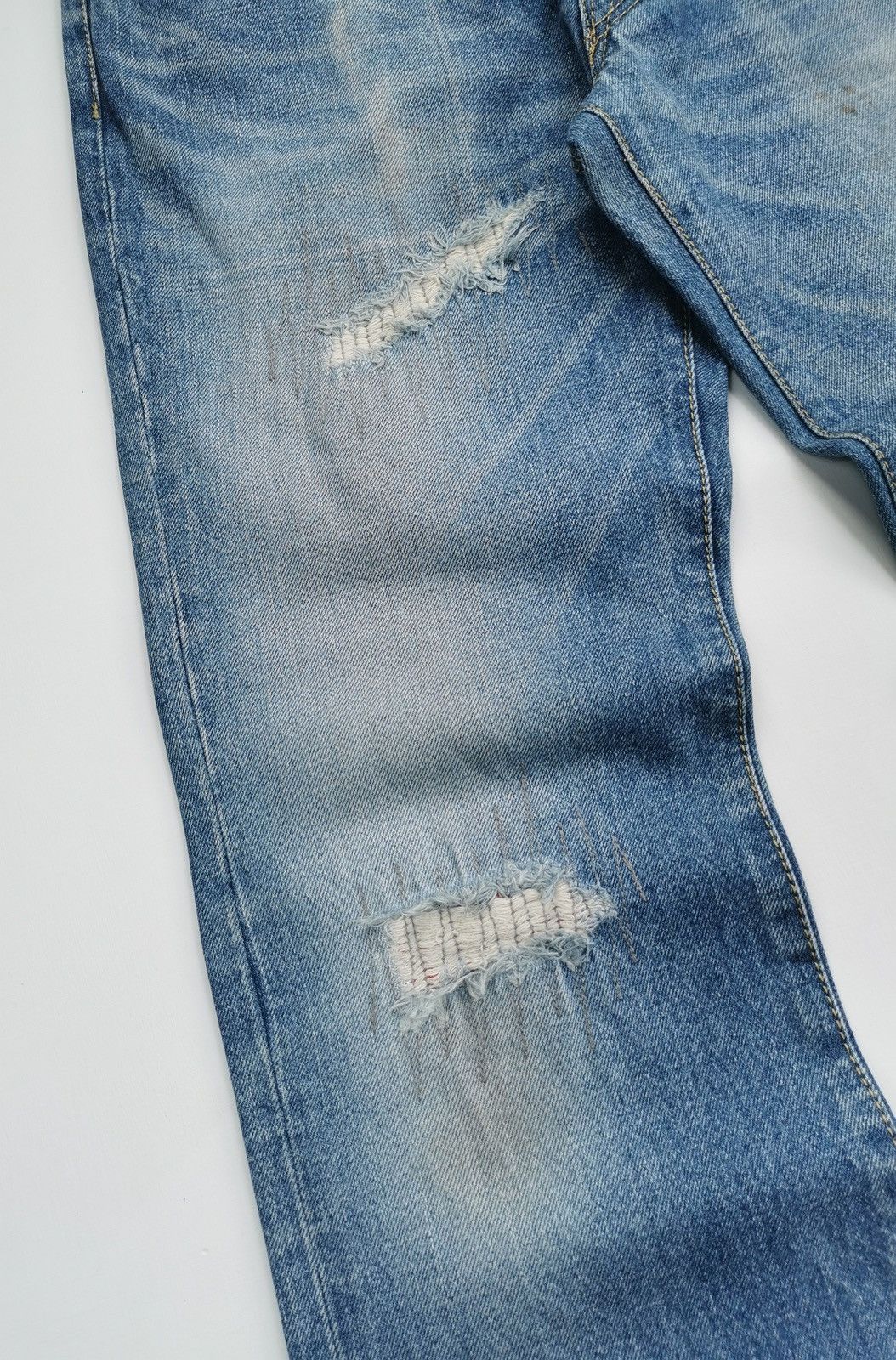 Boycott Boycott Japan Reworked Distressed Denim Jeans Size US 32 / EU 48 - 2 Thumbnail