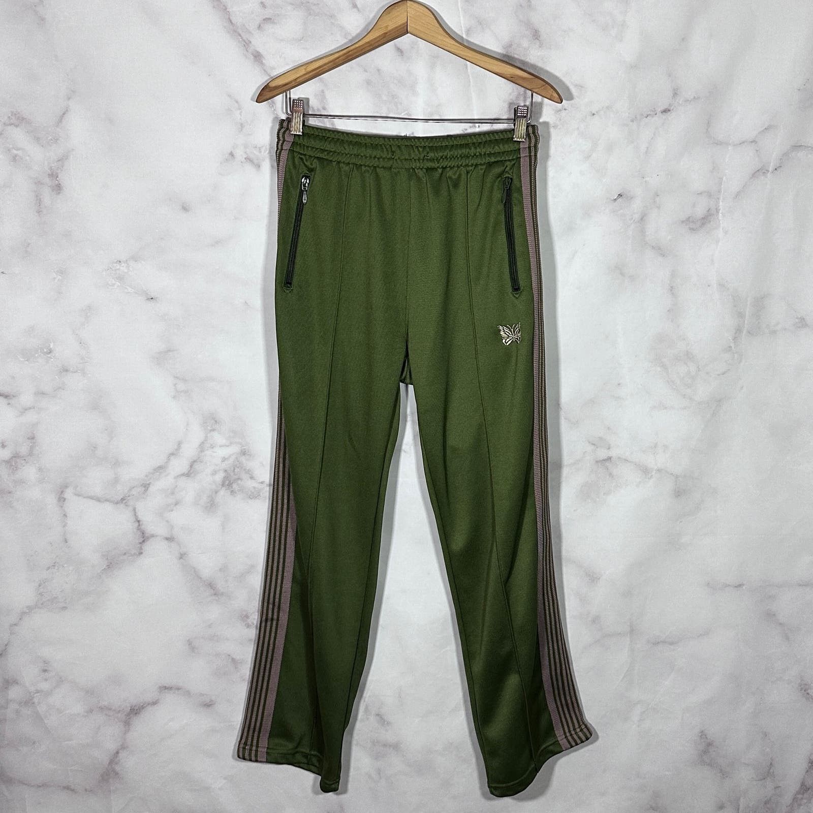 Pre-owned Needles Green Pleated Track Pants