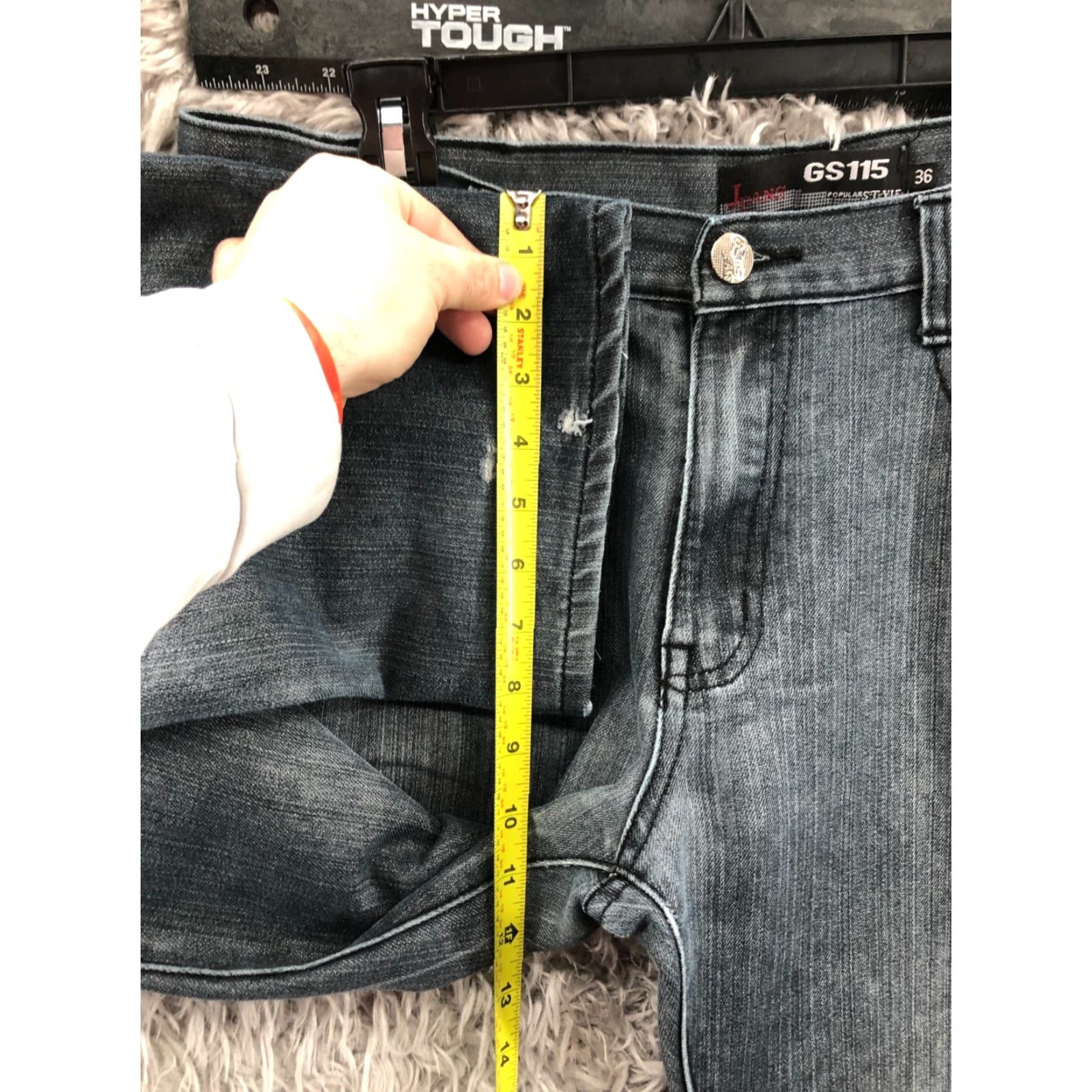 Vintage GS 115 Jeans Size 36x33 Mens Mid Rise Medium Wash Blue FLAW Size US 36 / EU 52 - 4 Thumbnail