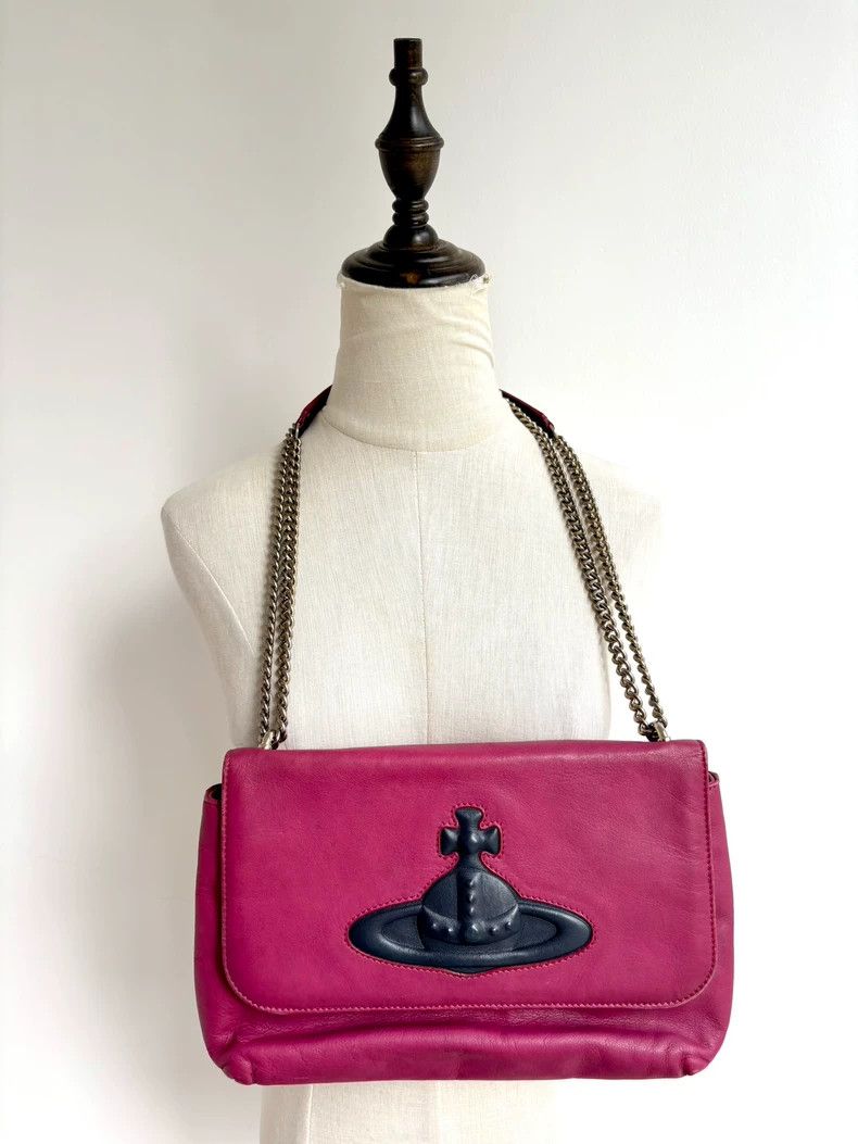 Vivienne Westwood Vivienne Westwood size os Pink leather Saturn shoulder bag Size ONE SIZE - 1 Thumbnail