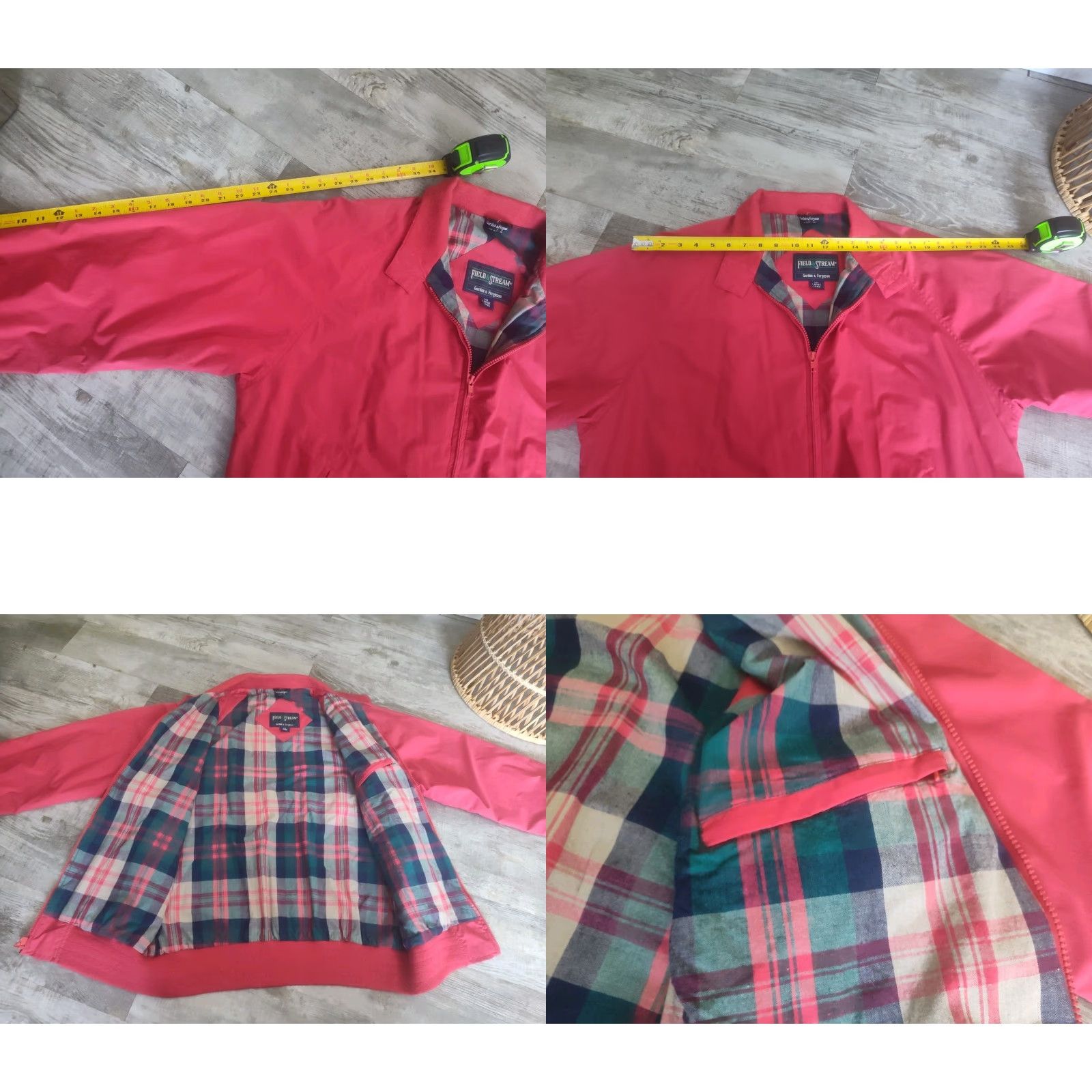 Vintage VINTAGE Field & Stream Gordon & Ferguson Jacket Mens Large Long Red Flannel Lined Zip Collar Windbreaker Casual Travel Size US L / EU 52-54 / 3 - 9 Thumbnail