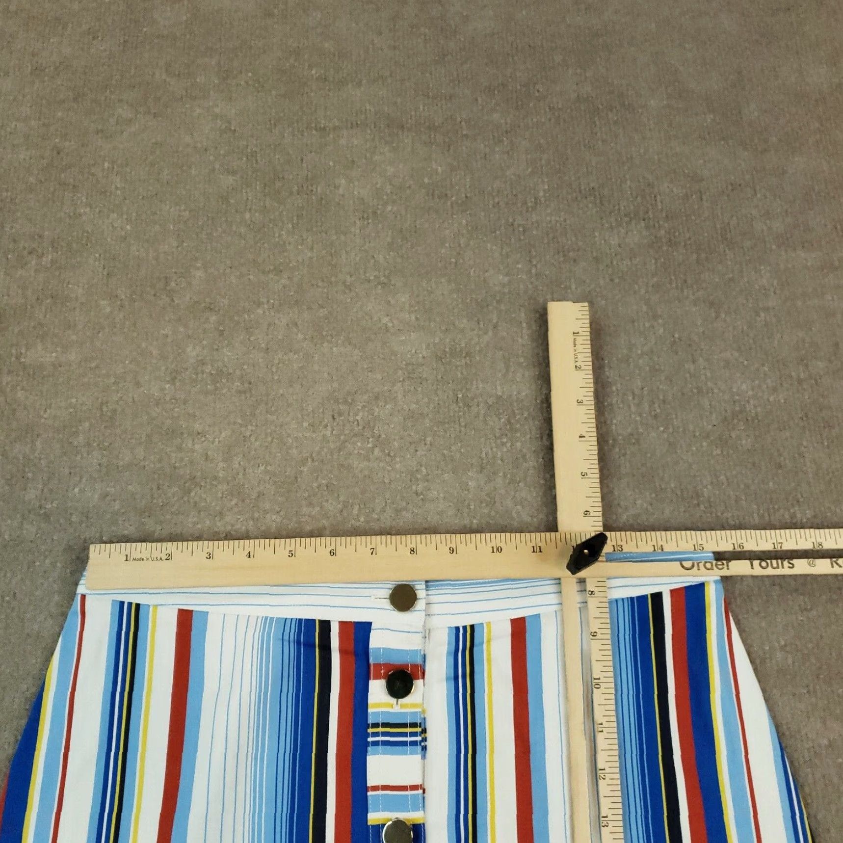 Brooks Brothers Brooks Brothers White Blue Striped Pencil Skirt Women's 6 Straight Career Stretch Size 28" / US 6 / IT 42 - 5 Thumbnail