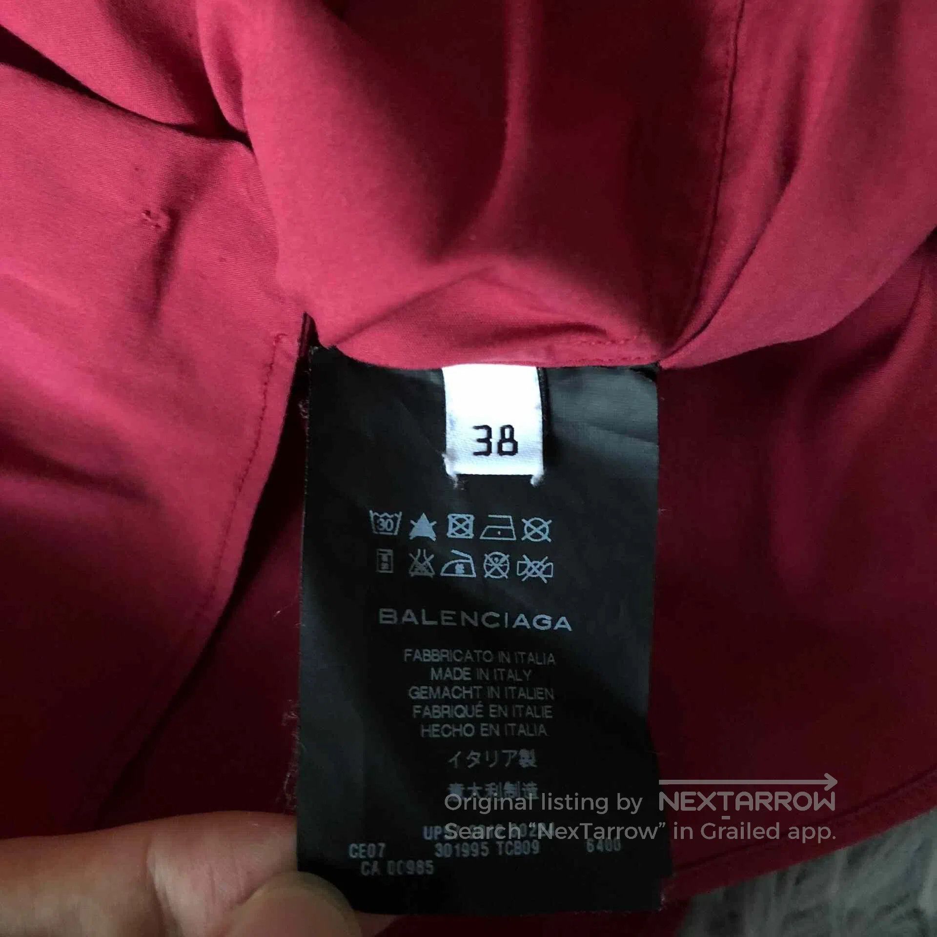Balenciaga Balenciaga Burgundy Shirt. Size US S / EU 44-46 / 1 - 6 Thumbnail