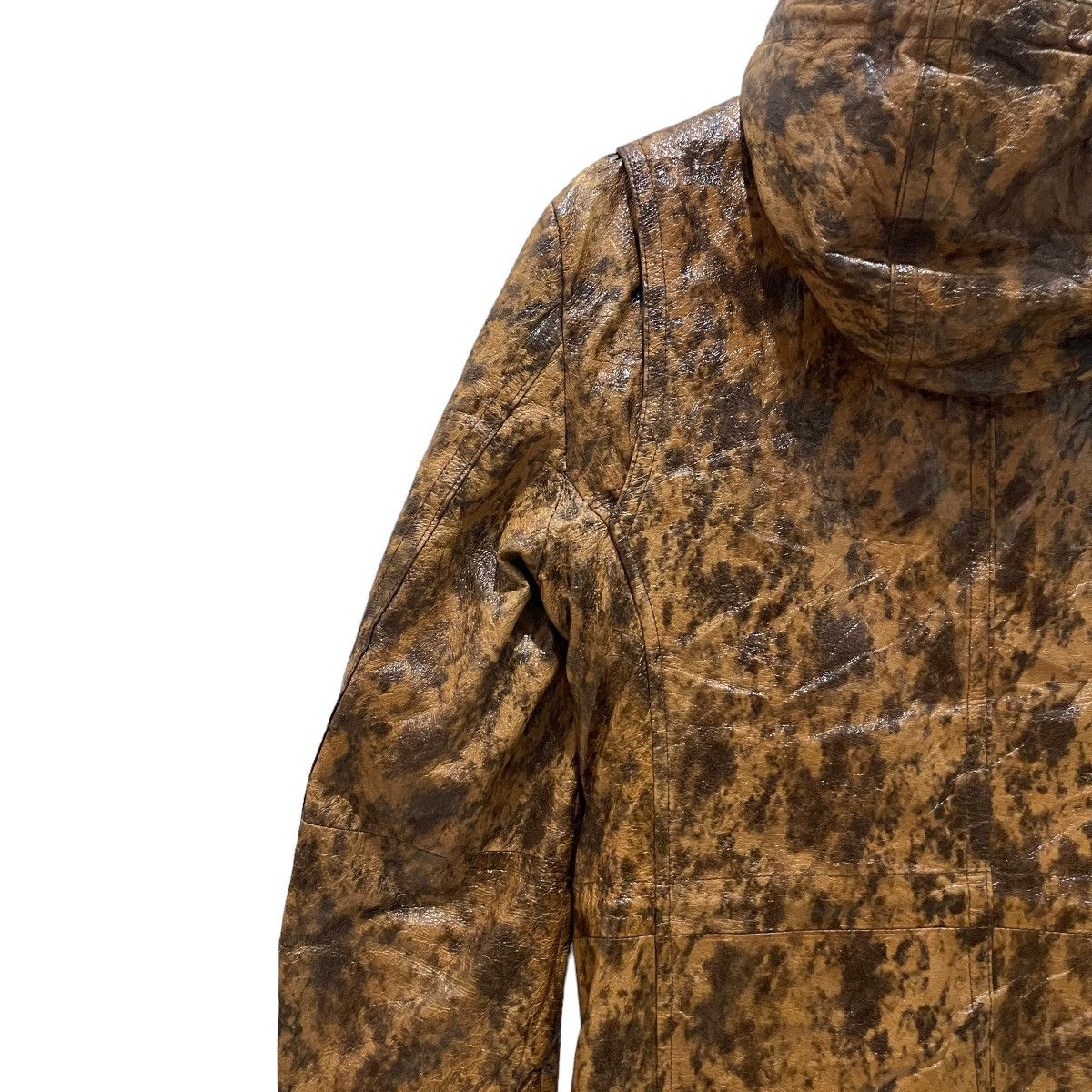 Tornado Mart Tornado Mart Leather Trench Coat Hoodie Jacket Size US L / EU 52-54 / 3 - 15 Thumbnail