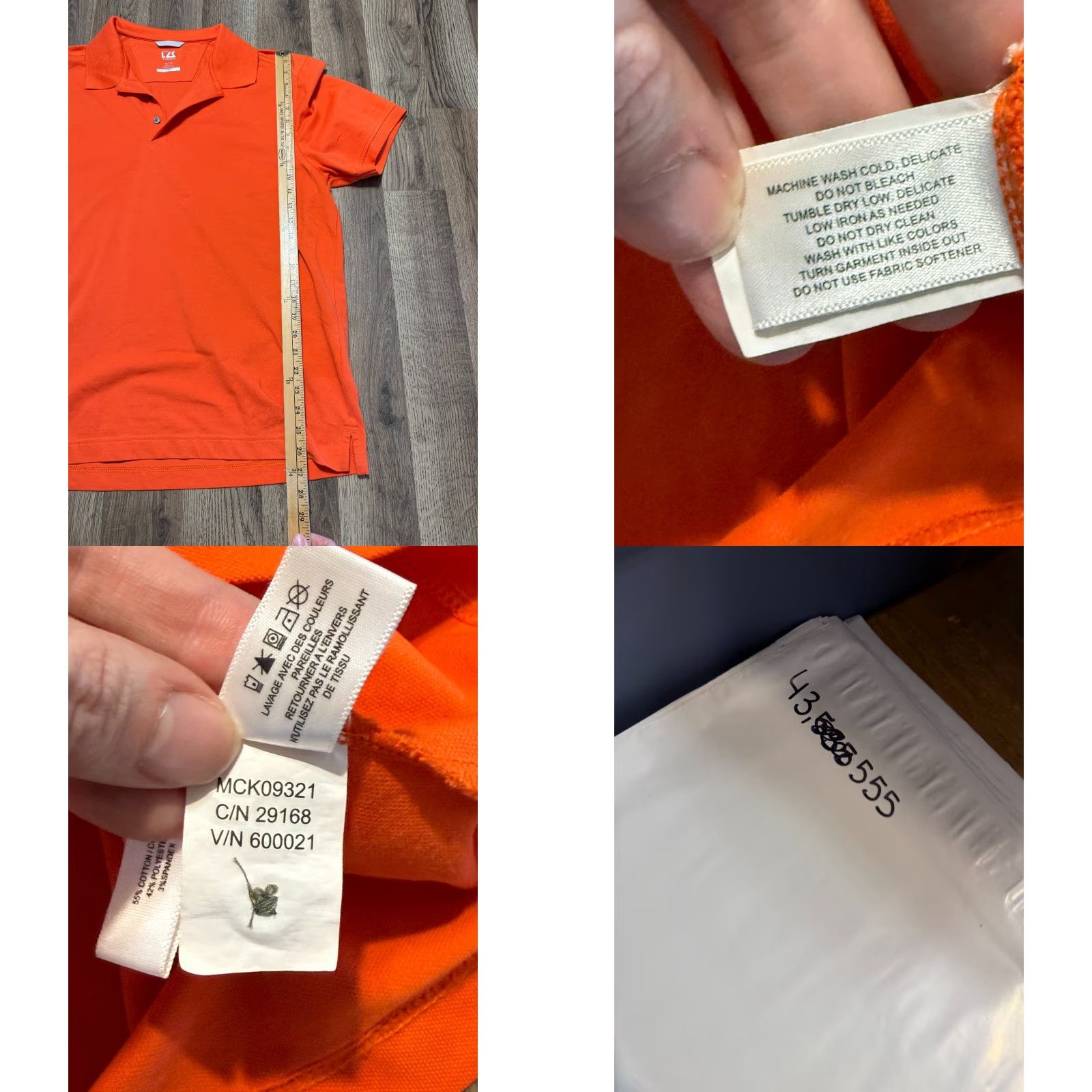 Cutter & Buck Cutter & Buck Shirt Men's Polo Shirt Size XL Orange Short Sleeve Size US XL / EU 56 / 4 - 8 Thumbnail