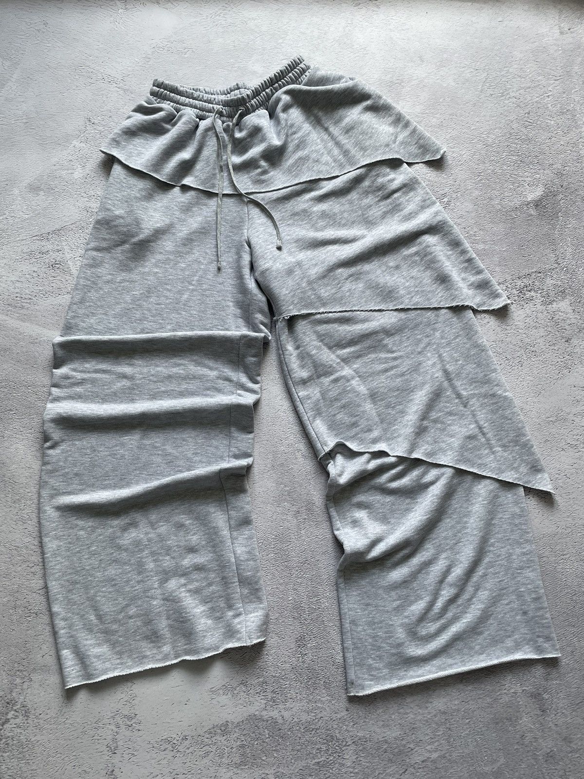 Designer Rare! Sweatpants Grey Kudasai Oh Handmade Designer Y2K Size US 32 / EU 48 - 6 Thumbnail
