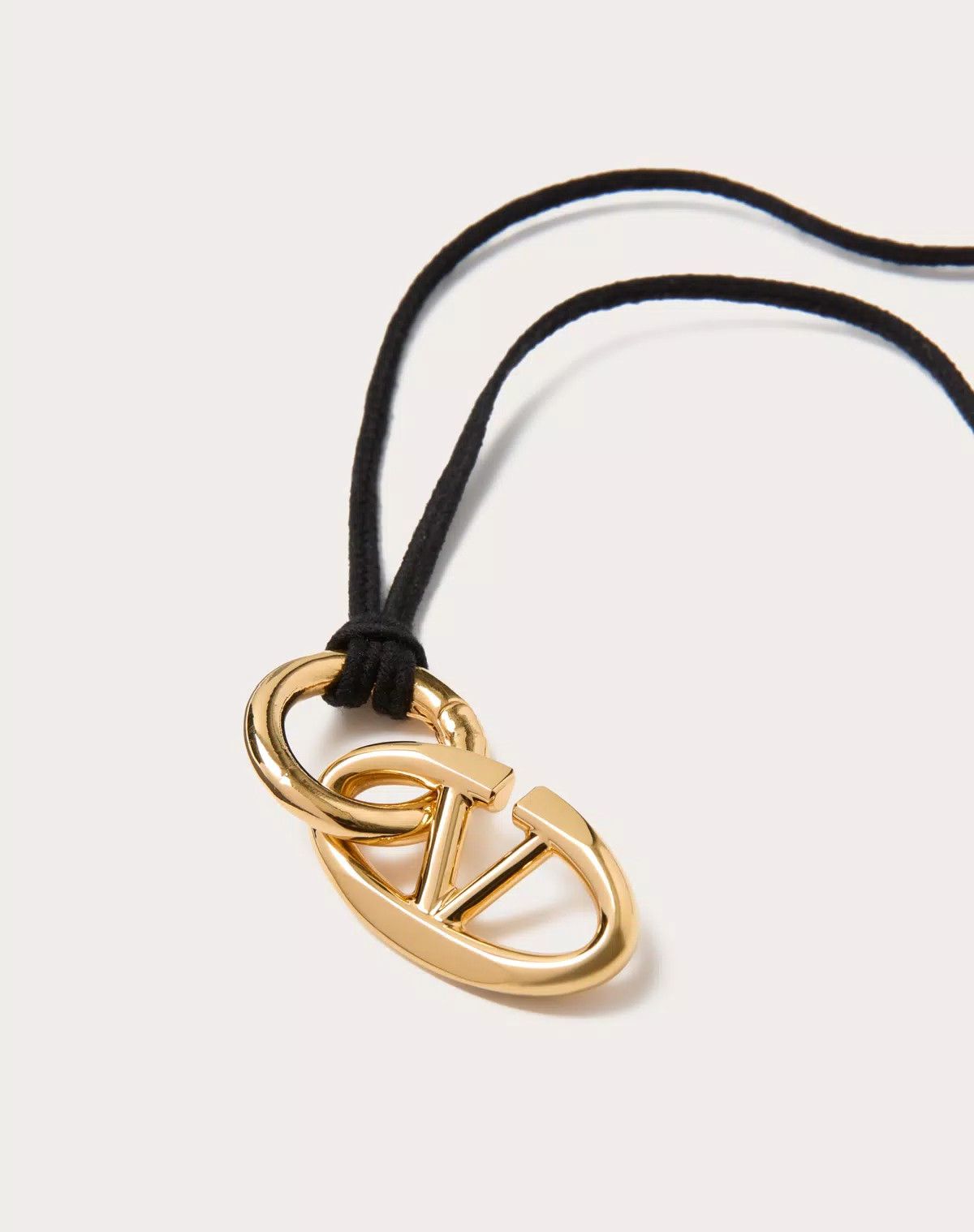 Valentino oc11z0725 Size:OS/Rope And Metal Necklace in Black Size ONE SIZE - 2 Thumbnail