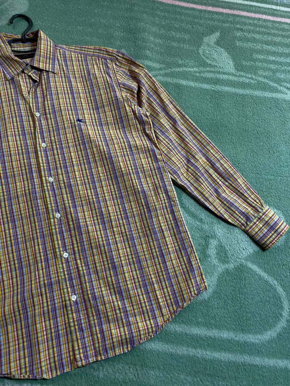 Etro Vintage Etro checkered printed classic long sleeve shirt Size US L / EU 52-54 / 3 - 10 Thumbnail