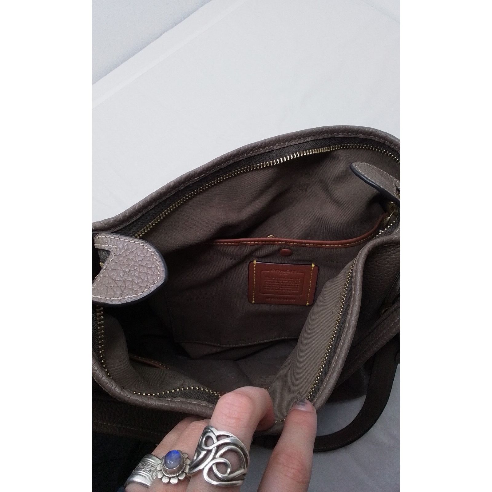 Coach Coach Purse Handbag Brown Leather #J2033 Size ONE SIZE - 14 Thumbnail