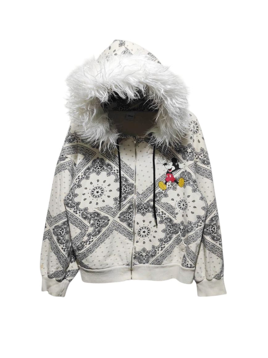 Disney Paisley Zipper Fur Hoodie LGB style