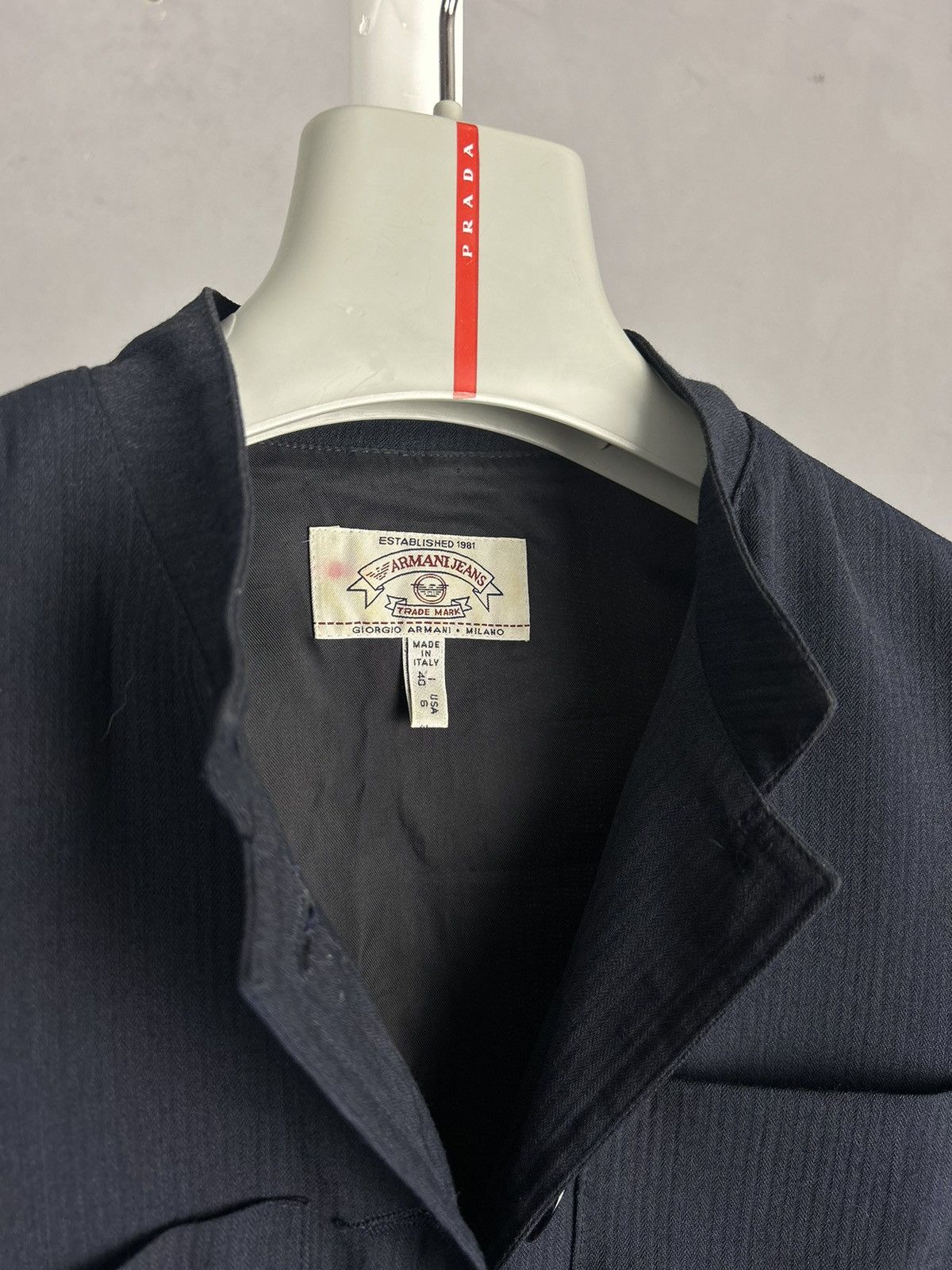 Armani Armani Jeans Women’s Navy Minimalist Blazer Made in Italy Size M / US 6-8 / IT 42-44 - 8 Thumbnail