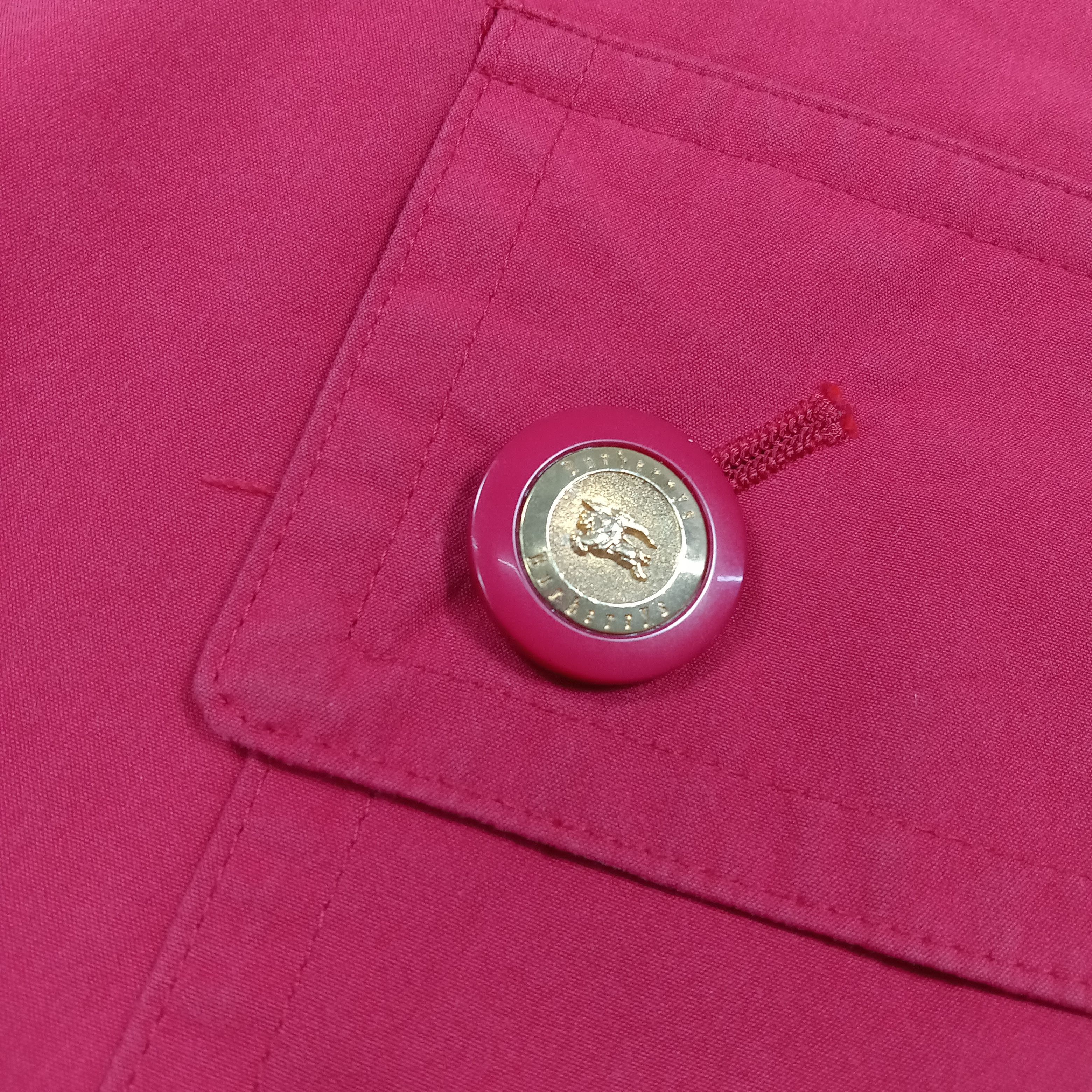 Burberry Burberrys' Lightweight Red Anorak Retro Jacket C274N5 Size US L / EU 52-54 / 3 - 9 Thumbnail
