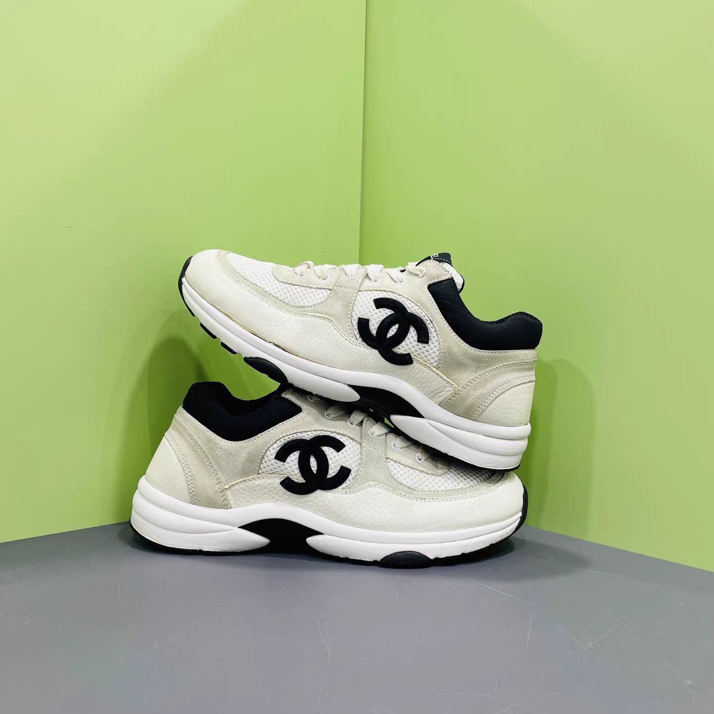 Chanel Chanel Black & White Contrast CC Sneakers K15 Size US 8 / EU 41 - 4 Thumbnail