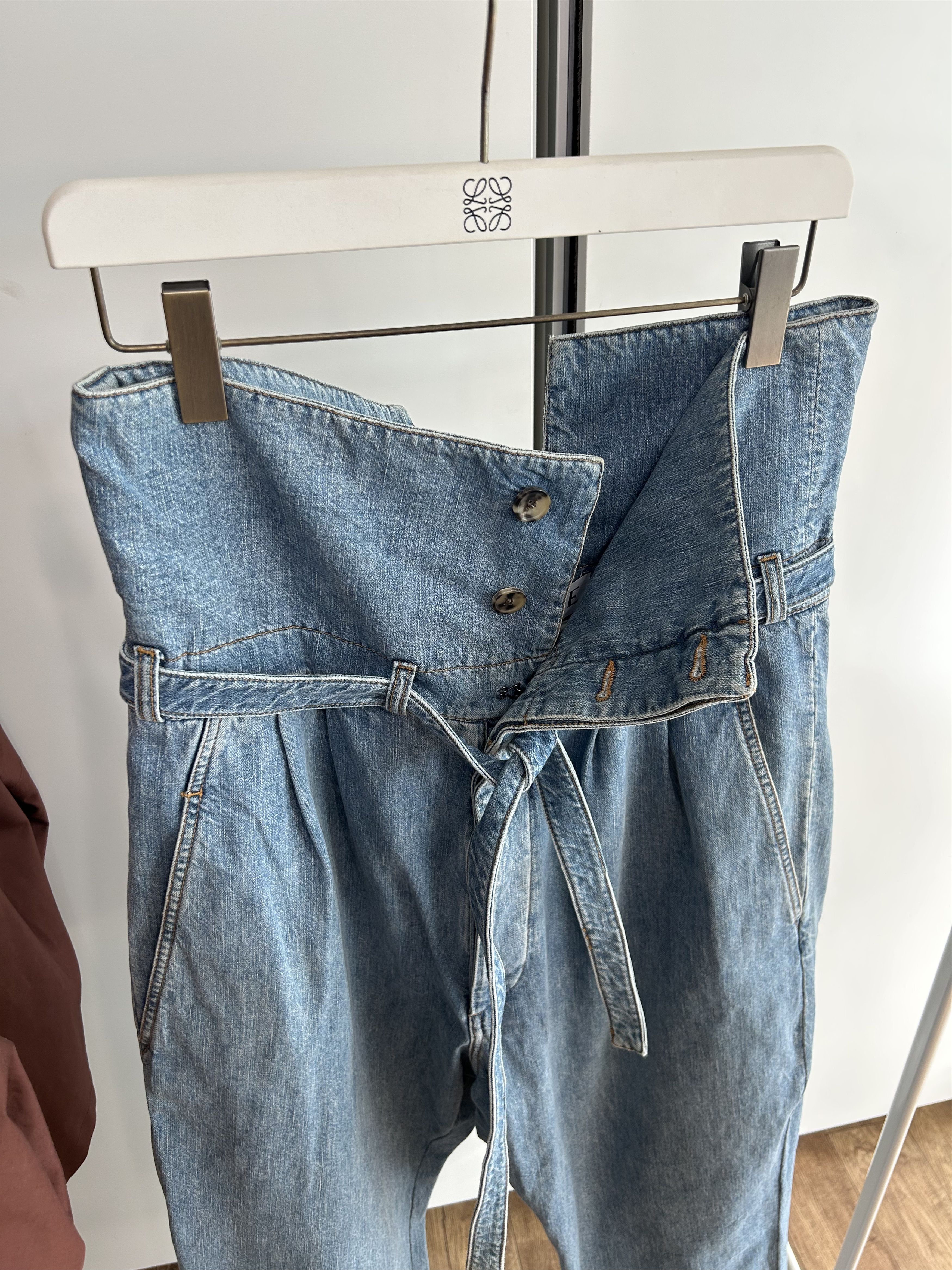 Loewe LOEWE Fold-Over Denim Pants Size US 34 / EU 50 - 8 Thumbnail