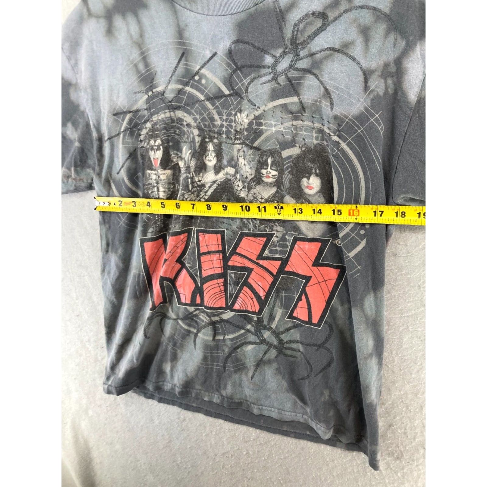 Vintage KISS Concert Tshirt Large Gray Tie Dye Mens Rock Band Tee Size US L / EU 52-54 / 3 - 3 Thumbnail