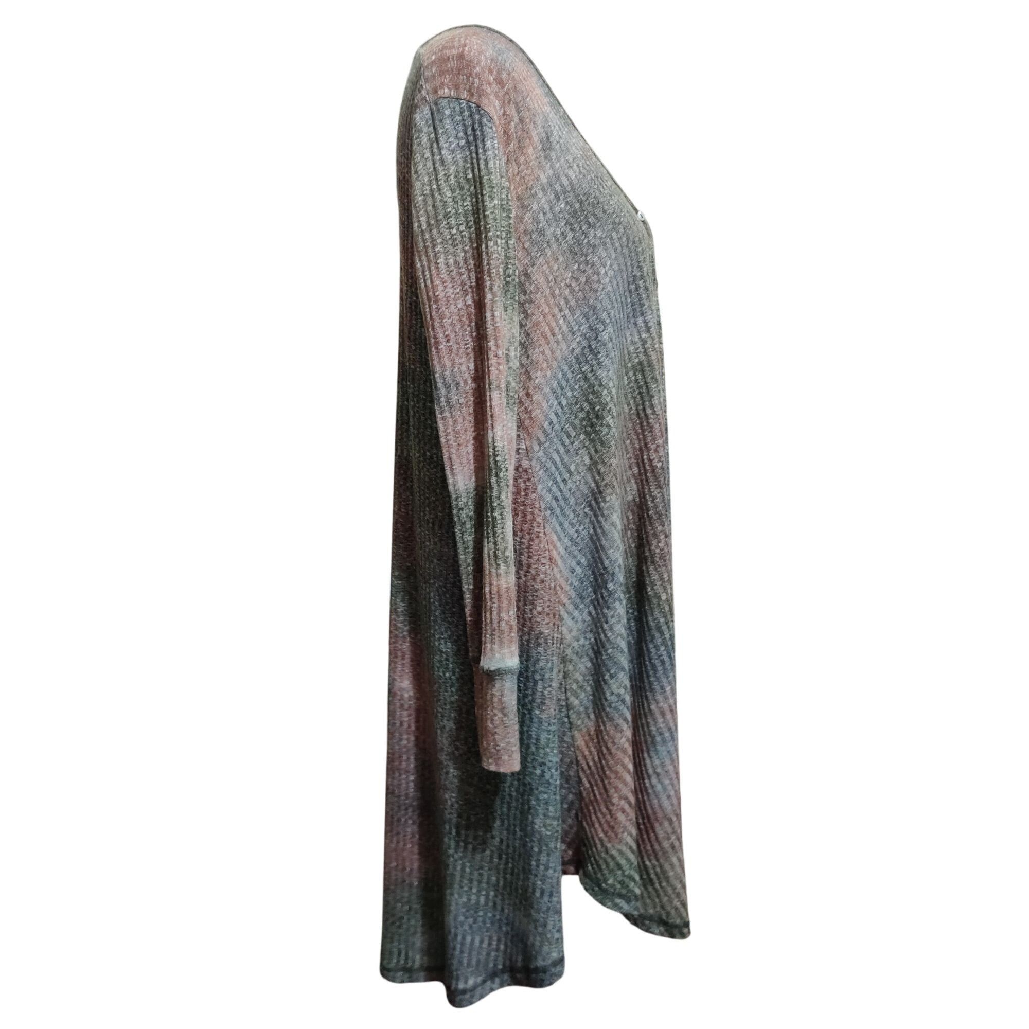 Other Very J S Oversized Tie Dye Ribbed Knit Midi Tunic Dress Butt Size S / US 4 / IT 40 - 8 Thumbnail