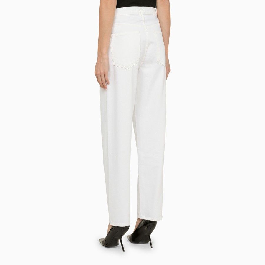 Agolde o1d2blof0724 Deconstructed Denim Jeans in Milk White Size 28" / US 6 / IT 42 - 4 Thumbnail
