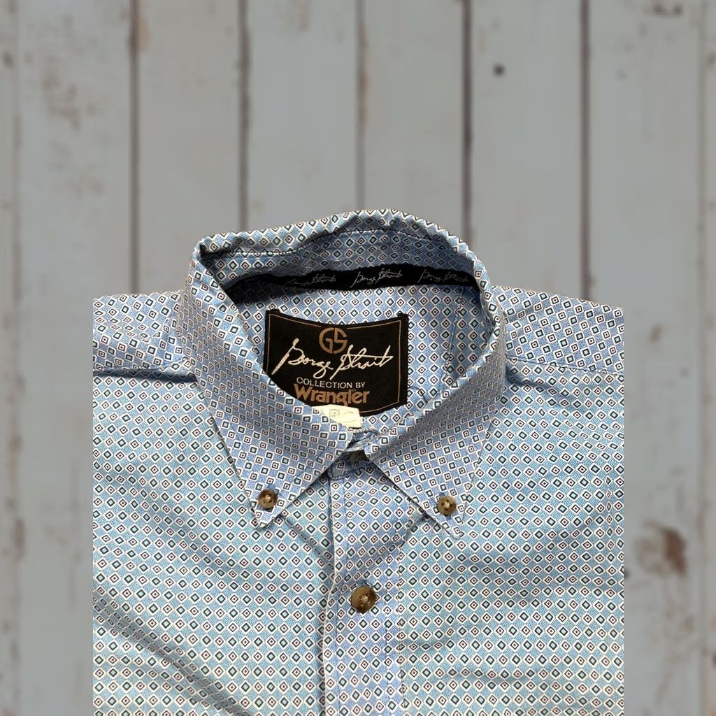 Wrangler VINTAGE Wrangler George Strait Shirt Mens Large Western Snap Front Long Sleeve MGSB445 Size US L / EU 52-54 / 3 - 1 Thumbnail