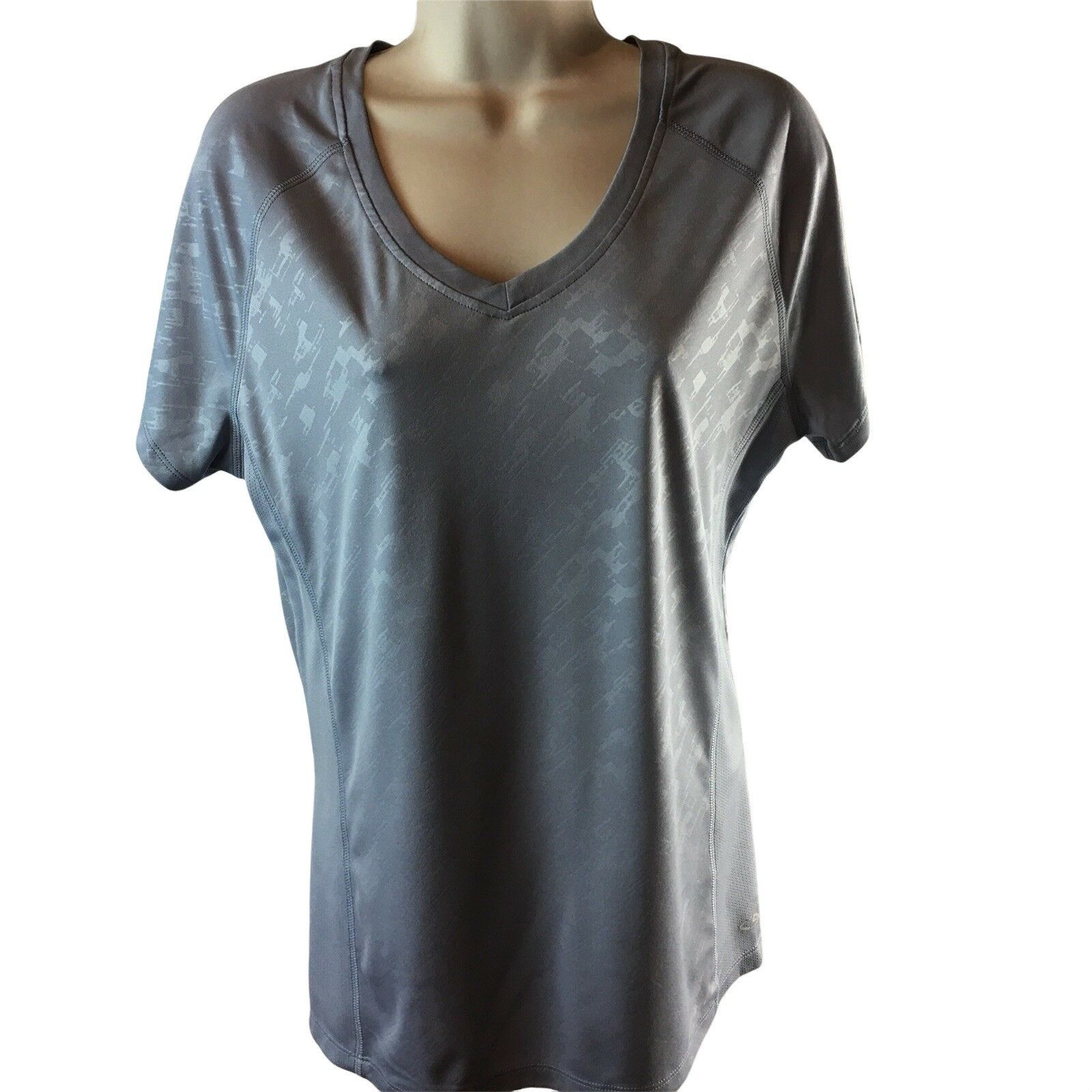 Champion Workout Shirt Champion Top Womens Gray Large Spandex Vapor P Size L / US 10 / IT 46 - 1 Thumbnail