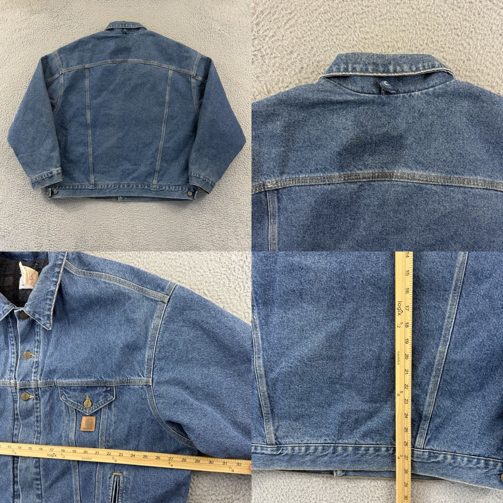 Carhartt VINTAGE Carhartt Denim Trucker Jacket Mens 2XL Blue JB0998 Lined 90s Size US XXL / EU 58 / 5 - 8 Thumbnail
