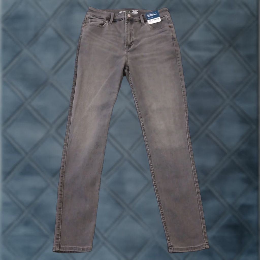 Old Navy Old Navy Jeans Womens 10 Gray Skinny Stretch 28x28 High Rise Regular Inseam 28 5-Pocket Denim N/A Size 32" / US 10 / IT 46 - 1 Thumbnail