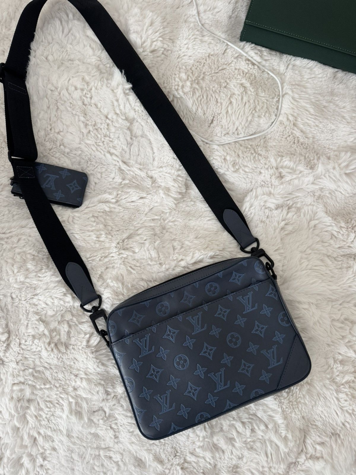 Louis Vuitton Calfskin Monogram Shadow Trio Messenger