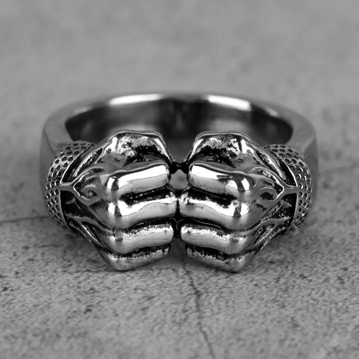 Jewelry Fist Power Ring Streetwear Jewelry Fashion Gift Size ONE SIZE - 2 Thumbnail