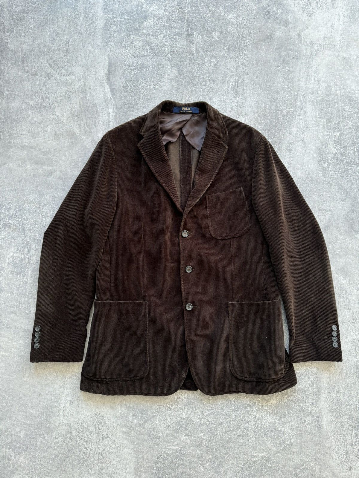 Polo Ralph Lauren Vintage Polo Ralph Lauren Velvet Brown Blazer Suit Jacket Size 42R - 1 Thumbnail