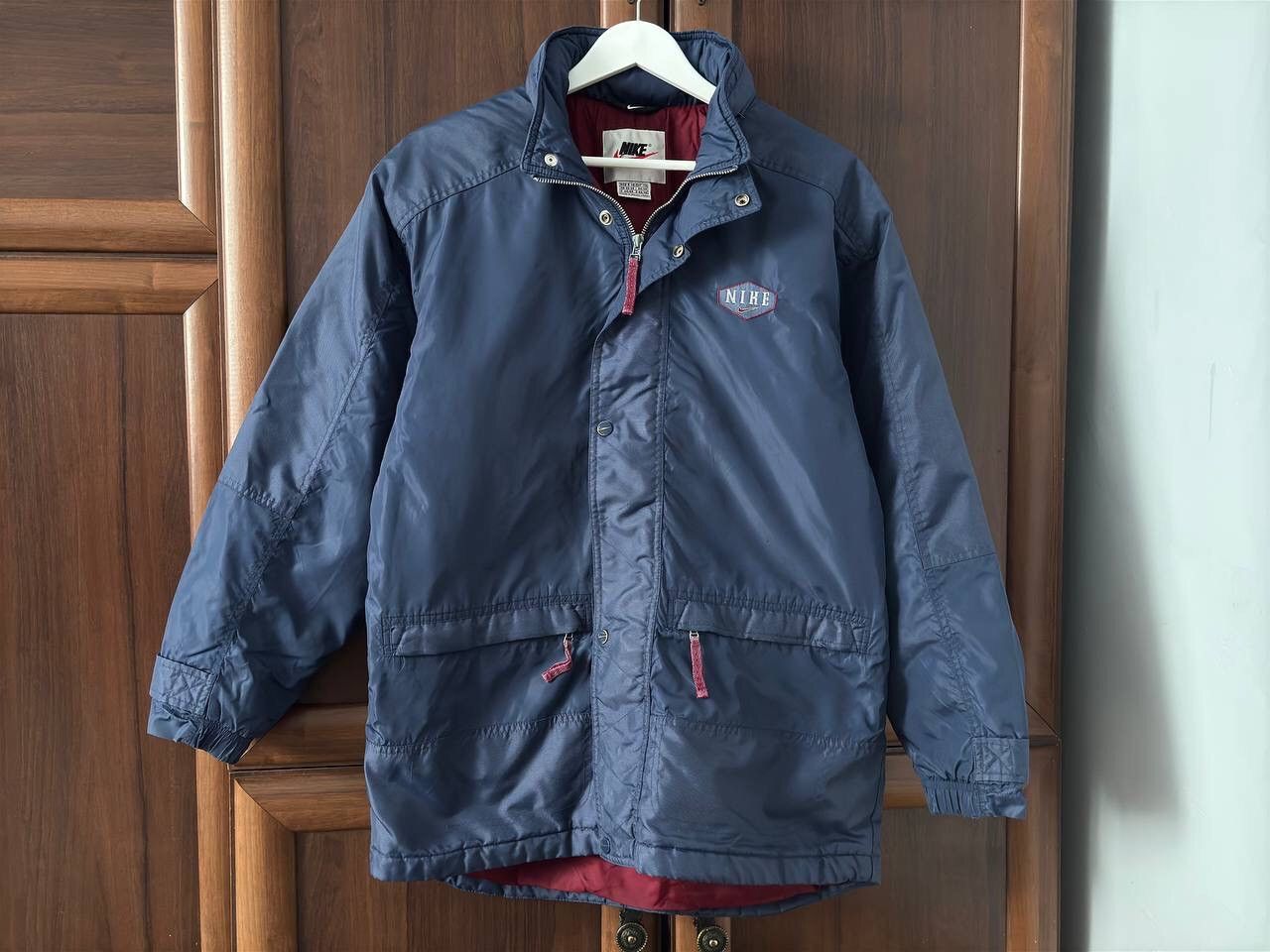 Nike × Vintage Vintage 90s Nike Puffer Nylon Jacket Big Swoosh Logo Y2K Size US M / EU 48-50 / 2 - 4 Thumbnail