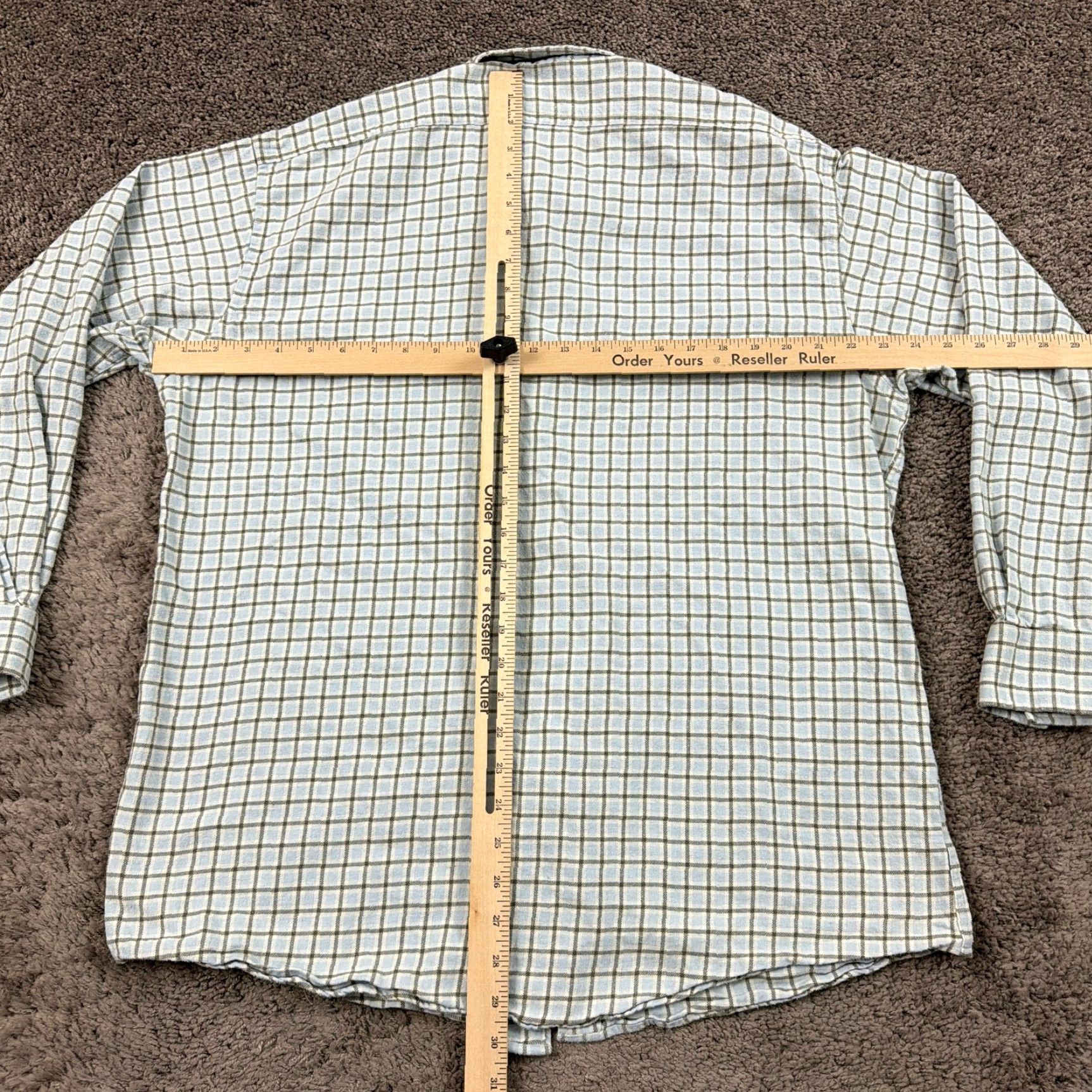 Vintage Onward Reserve Shirt Mens L Blue Plaid Cotton Flannel Long Sleeve Classic Fit Size US L / EU 52-54 / 3 - 7 Thumbnail