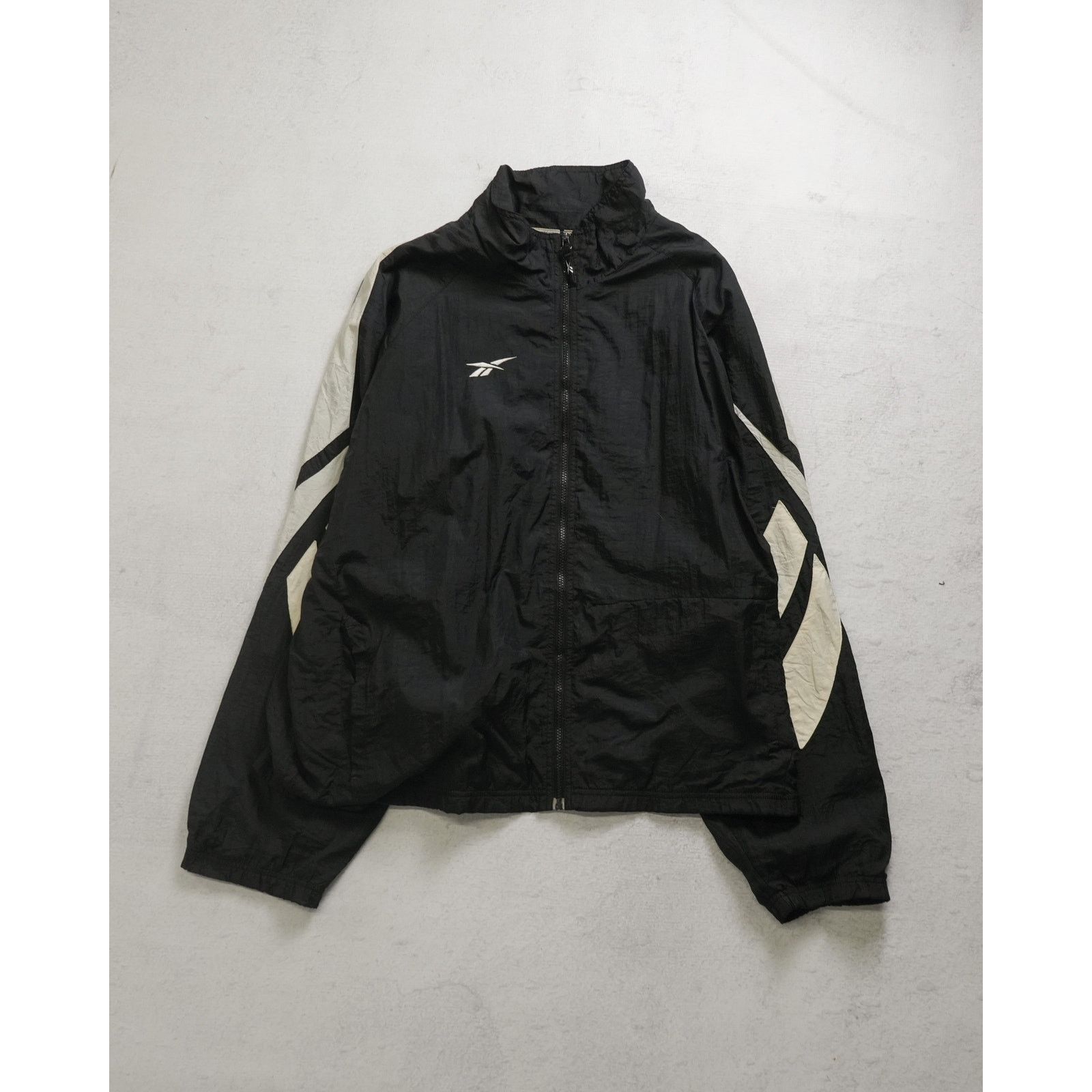 Vintage 90s Reebok Black Regular Windbreaker - Men's 2XL