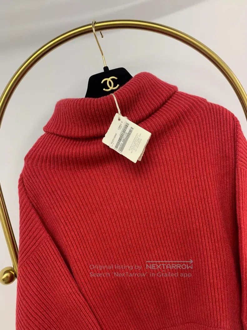 Brunello Cucinelli Brunello Cucinelli Red High Collar Cashmere Sweater Size S / US 4 / IT 40 - 2 Thumbnail
