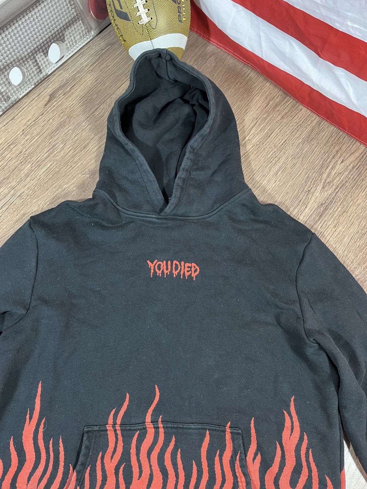 Vintage Skeleton You Died Rare Hoodie 🔥 💀 🔥 Size US L / EU 52-54 / 3 - 5 Thumbnail