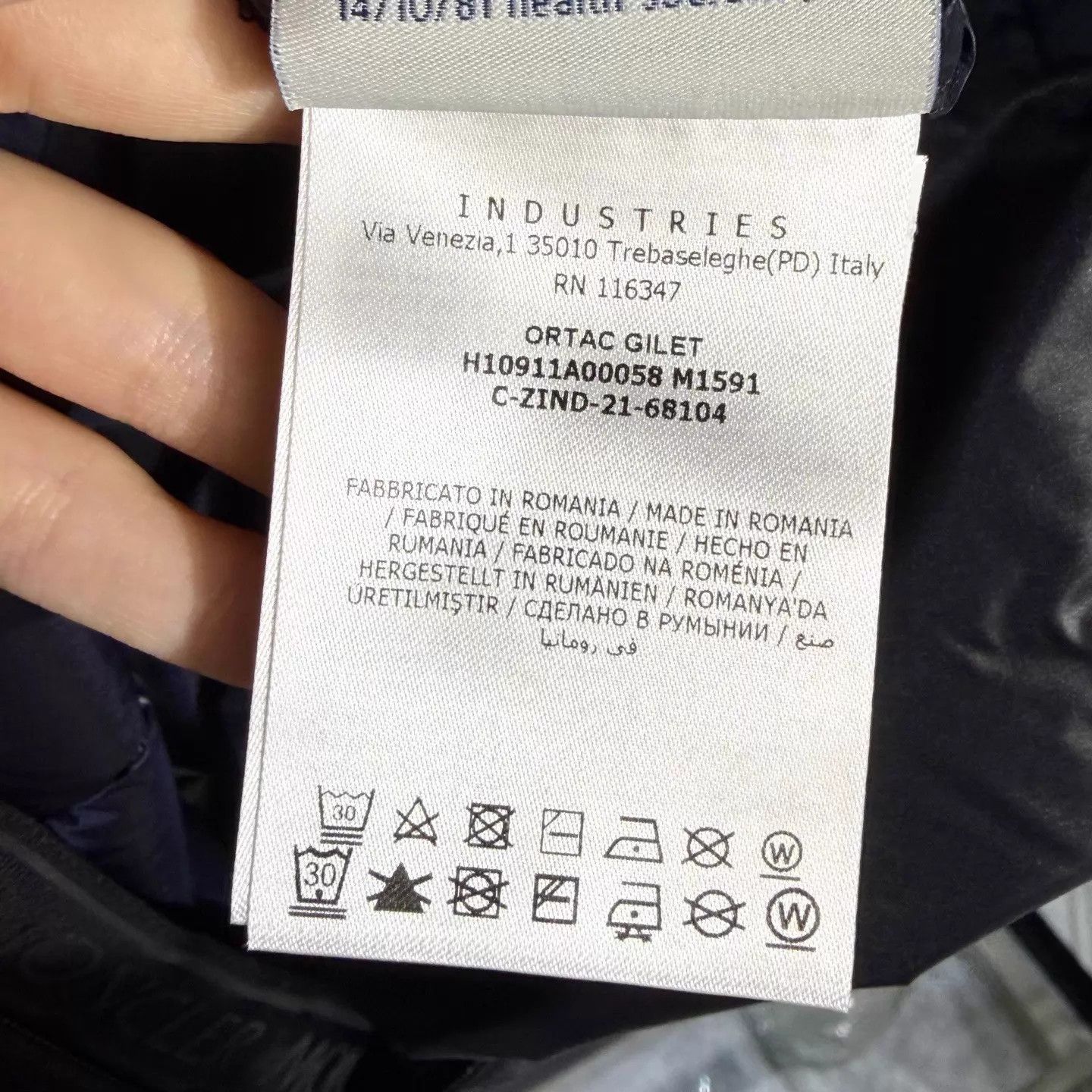 Moncler Moncler Navy Blue Color Blocked Embroidered Logo Down Vest Size 2 Size US M / EU 48-50 / 2 - 4 Thumbnail