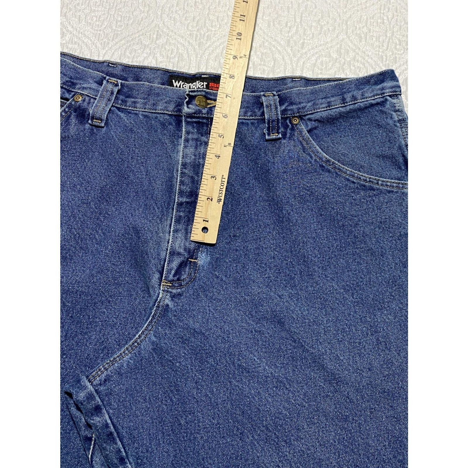 Wrangler Wrangler RIGGS Workwear Jeans Mens 40x30 Blue Denim Carpenter Hammer Loop Pockets Zip Size US 40 / EU 56 - 2 Thumbnail