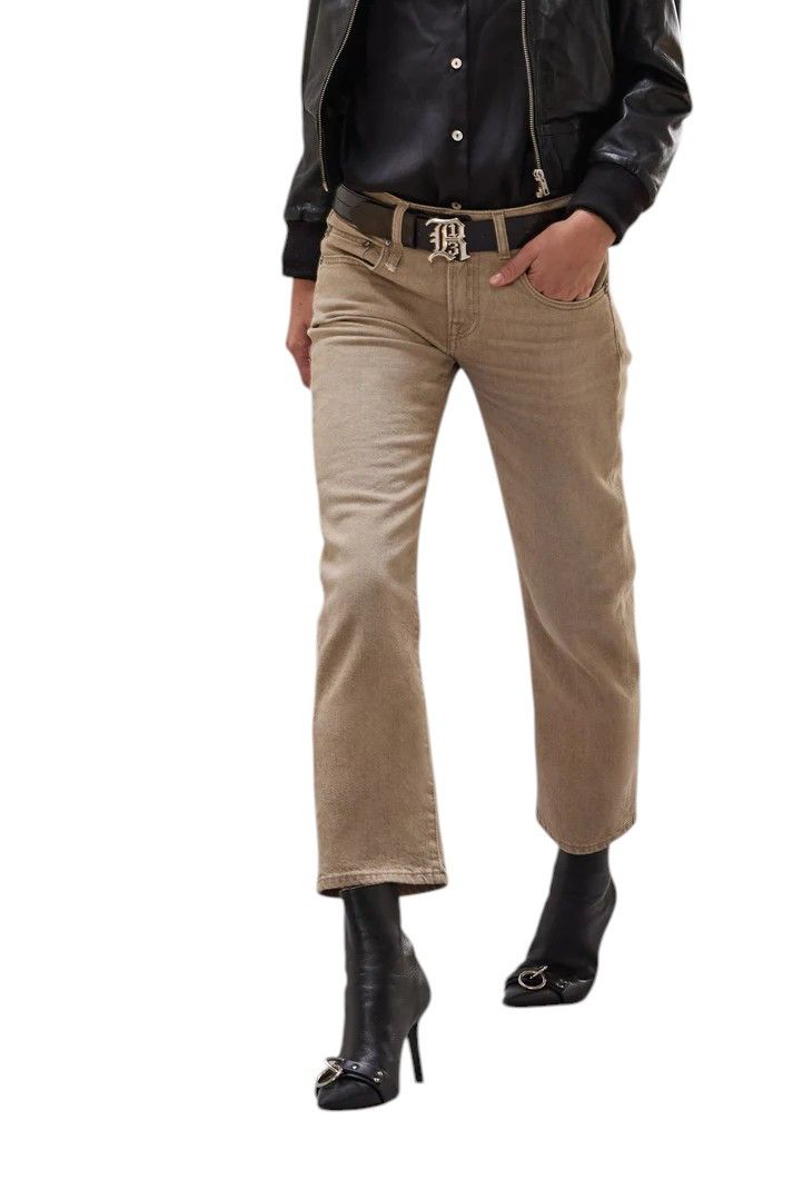 R13 BOY STRAIGHT 29 Washed Khaki Stretch Ankle Length 84435 Size 29" - 1 Thumbnail