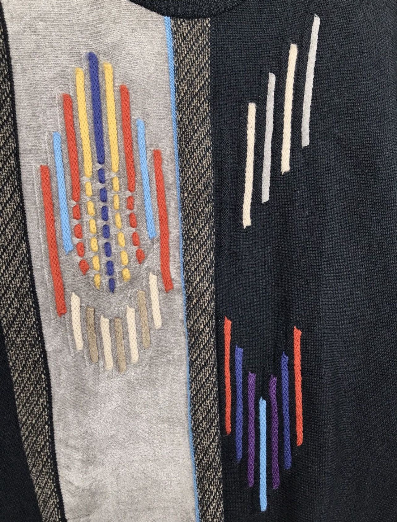 Vintage Vintage Japanese Multicolour Black Knitwear Size US L / EU 52-54 / 3 - 5 Thumbnail