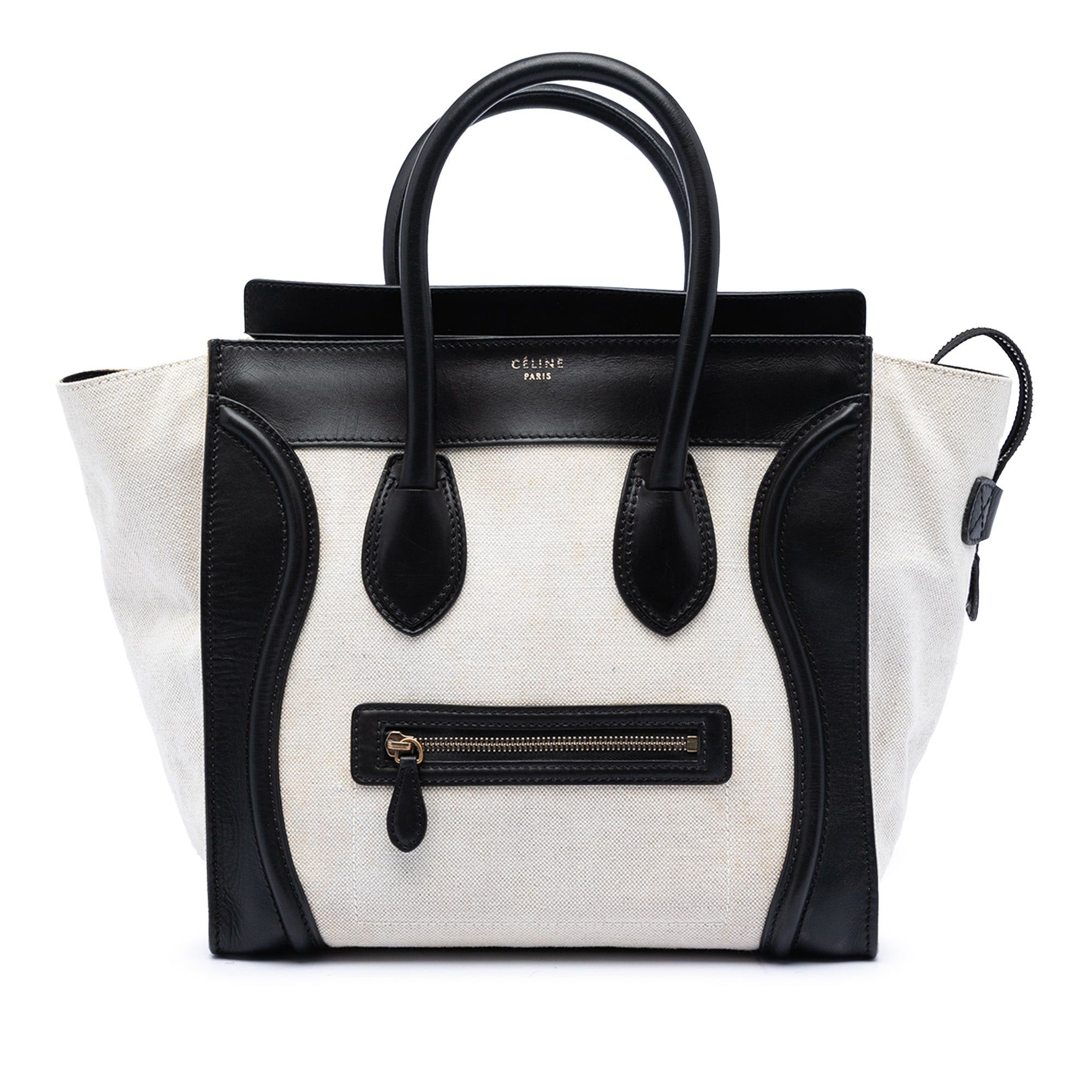 Celine Mini Bicolor Canvas and Leather Luggage Tote Size ONE SIZE - 1 Thumbnail