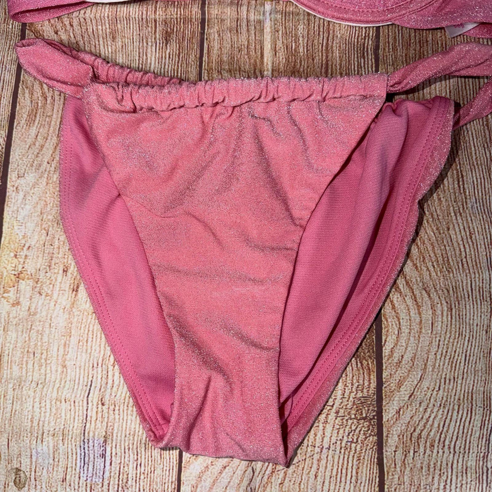 Other No Boundaries Small (3-5) Pink Metallic Bikini Set Size ONE SIZE - 2 Thumbnail