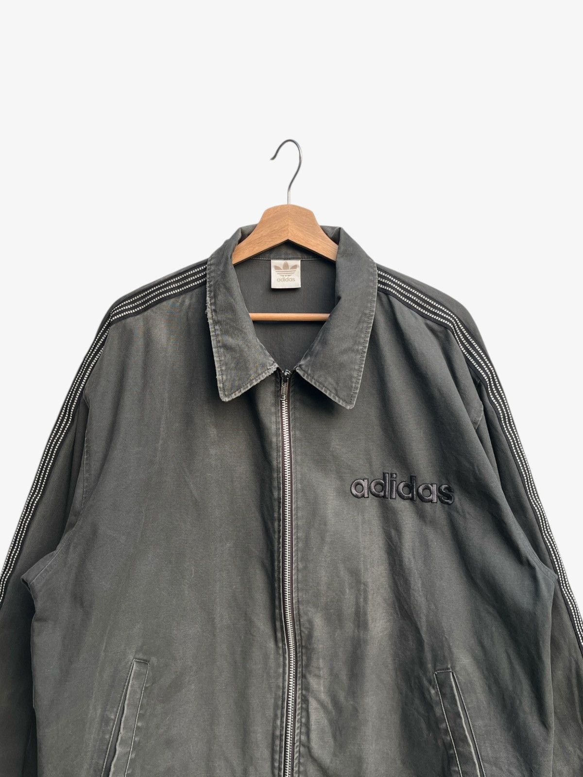 Adidas Vintage 90s Adidas Cotton Jacket by Descente Size US M / EU 48-50 / 2 - 6 Thumbnail