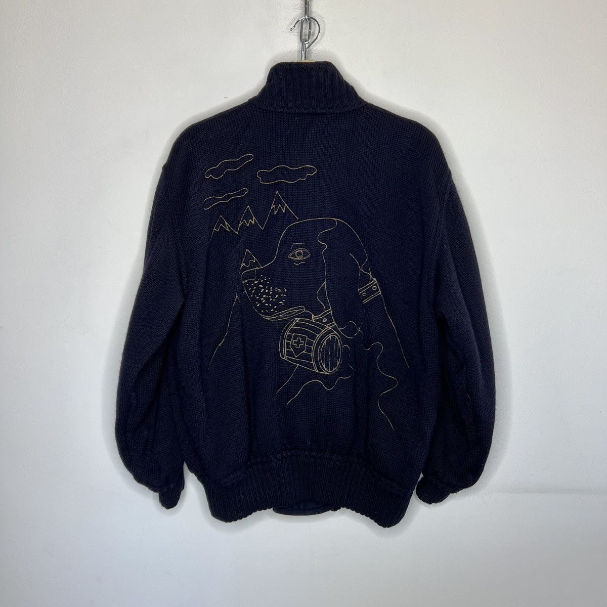 Iceberg × Jean Charles De Castelbajac JC de Castelbajac pour ICEBERG Vintage 80s Wool Navy Jacket Size US M / EU 48-50 / 2 - 2 Thumbnail