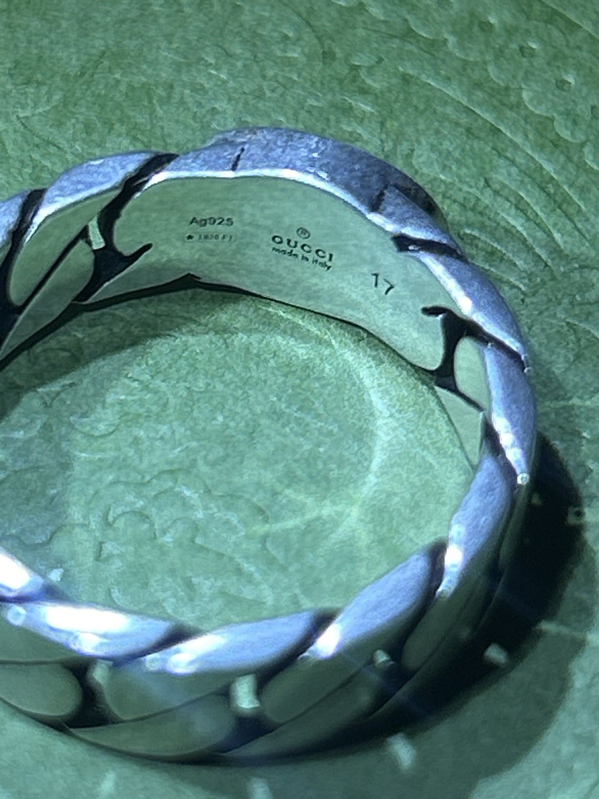 Gucci Gucci Sterling Silver Interlocking Curb Chain Ring Size ONE SIZE - 6 Thumbnail