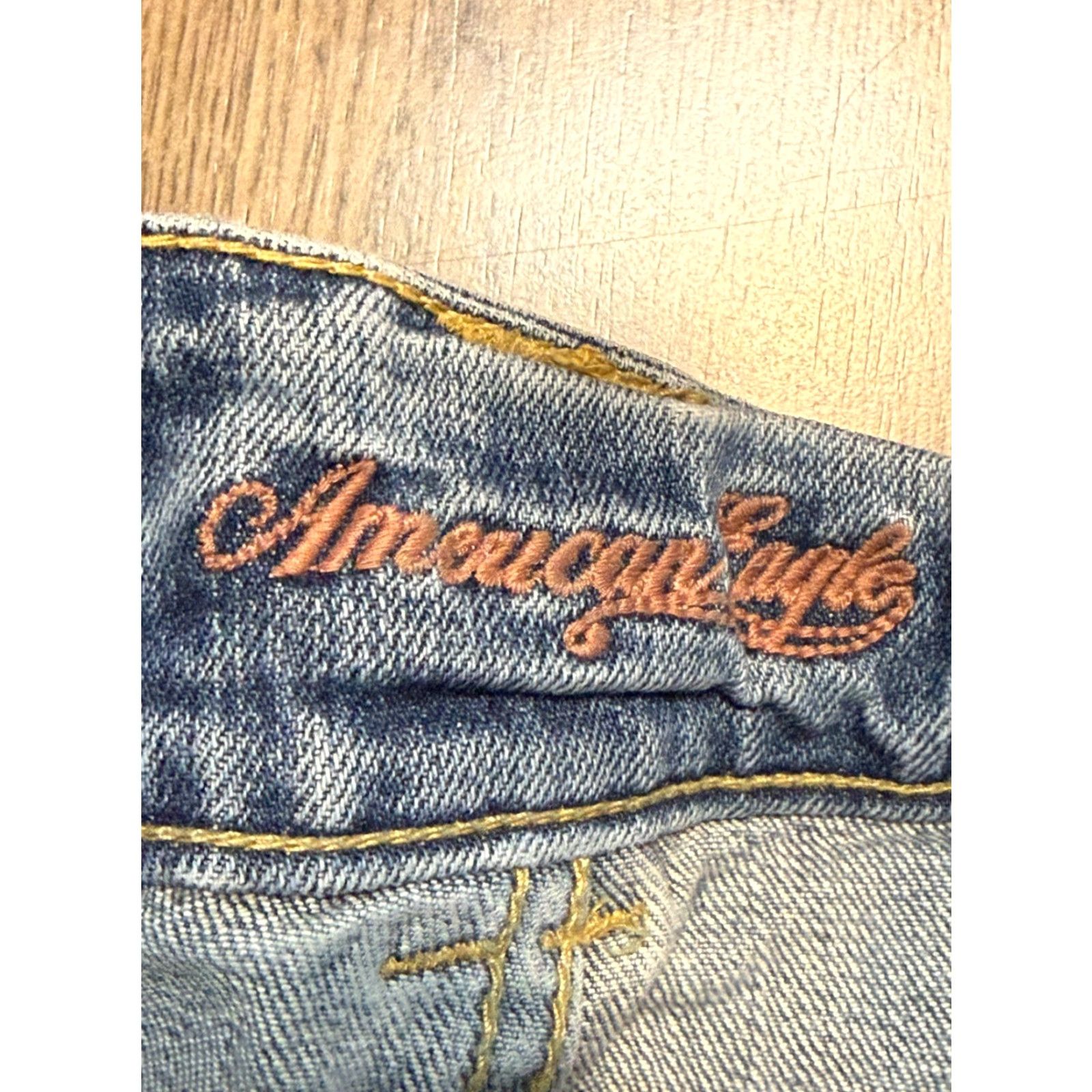 American Eagle Outfitters VINTAGE American Eagle Jeans Women's 6 Blue Denim Skinny Mid Rise Zip Pockets Size 28" / US 6 / IT 42 - 4 Thumbnail