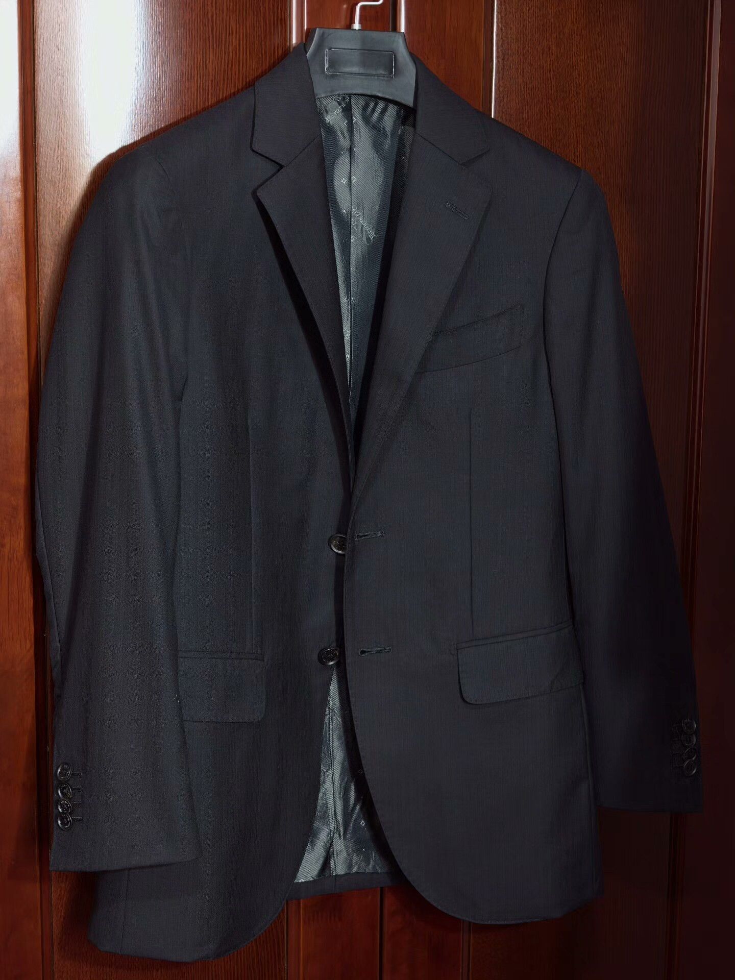 Ermenegildo Zegna Zegna Black Wool Custom Suit Size US S / EU 44-46 / 1 - 1 Thumbnail