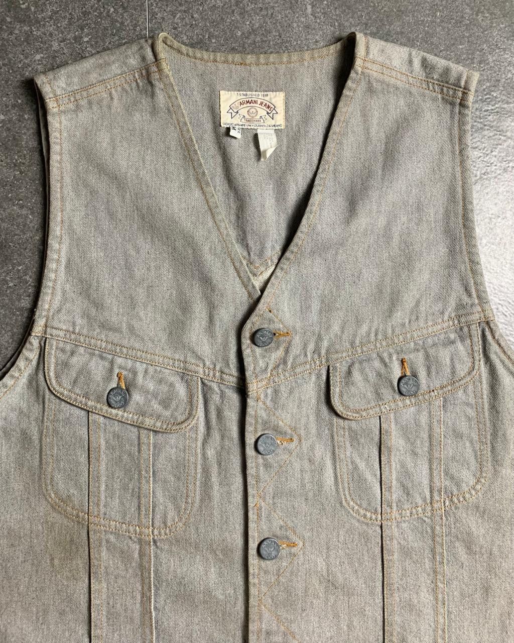 Giorgio Armani 1990s Armani Jeans Denim Vest Size US M / EU 48-50 / 2 - 5 Thumbnail