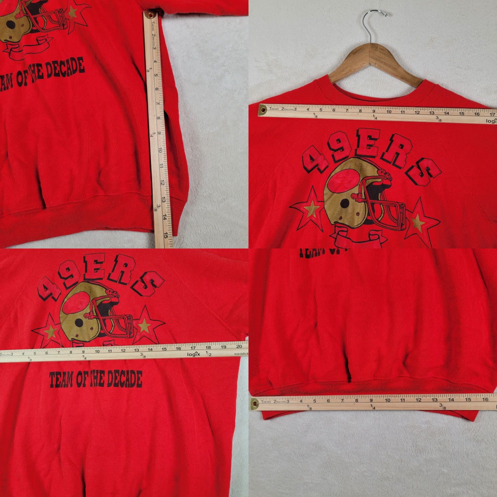Hanes VINTAGE Hanes SF 49ERS Crewneck Sweatshirt Men L Reds 80's NFL Football Football Fans Mens Size US L / EU 52-54 / 3 - 9 Thumbnail