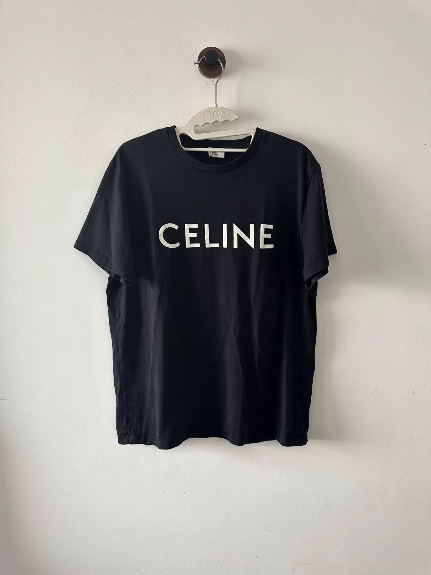 Celine CELINE Black Logo Short Sleeve Tee Size M (New) Size US M / EU 48-50 / 2 - 1 Thumbnail