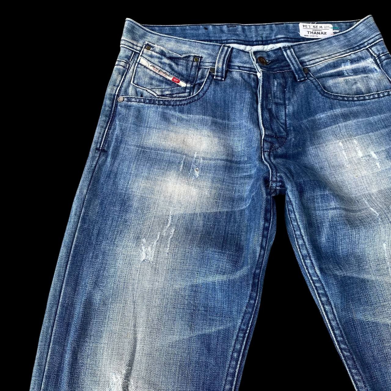 Diesel DIESEL THANAZ 008TS WASH DISTRESSED DENIM ITALY Size US 29 - 6 Thumbnail